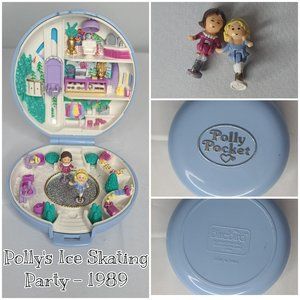 VINTAGE (1989) Polly Pocket Ice Skating set